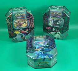 Pokemon TCG Paldea Partners Tin - 3 Different: Meowscarada Quaquaval Skeledirge - Image 1