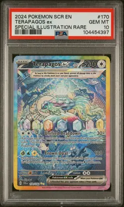 2024 Pokemon Stellar Crown Terapagos EX 170/142 Special Illustration Rare PSA 10 - Image 1