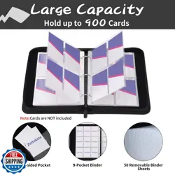 Zettokete Trading Card Binder 9 Pocket with 50 Removable Sleeves, 900 Pockets - Image 2