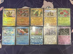 Pokemon TCG Prismatic Evolutions Masterball 10 Card Lot with 2 Eeveelutions! - Image 1