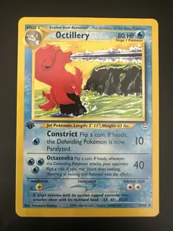 Pokemon Card - Neo Revelation 34/64 - OCTILLERY (uncommon) **1st Edition** - LP - Image 1