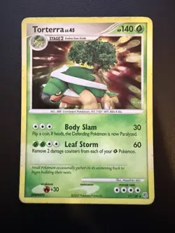 Pokemon TCG Torterra Holo Rare Card 17/130 Diamond and Pearl Base Set MP 17/130 - Image 1