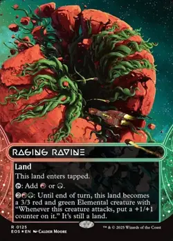 Raging Ravine (#125) - Galaxy Foil Extended Art EOS NM MTG - Image 1