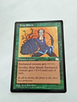 MTG Briar Shield Weatherlight Regular Common - SOme Edge Wear - See PIcs - Image 1