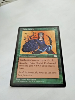 MTG Briar Shield Weatherlight Regular Common - SOme Edge Wear - See PIcs - Image 2