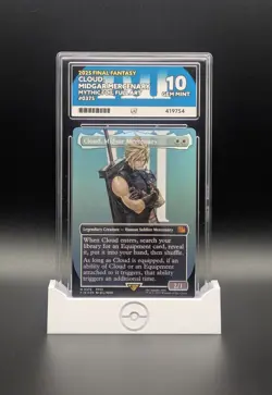 MTG Cloud, Midgar Mercenary 0375 -Mythic Foil Borderless - Ace Label Gem Mint 10 - Image 3