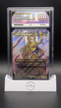 MTG Celes, Rune Knight - Mythic Surge Foil Borderless - Ace Label Gem Mint 10 - Image 4