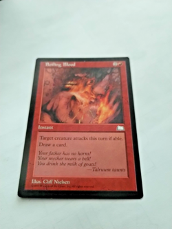 MTG Boiling Blood Weatherlight Regular Common - Some Edge Wear - See Pics - Image 2