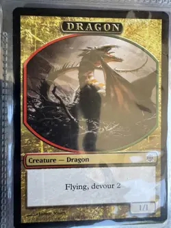 Alara Reborn Dragon Token For Dragon Broodmother MTG Magic The Gathering - Image 1