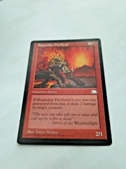 MTG Bogardan Firefiend Weatherlight Regular Common - Some Edge Wear - See Pics - Image 2