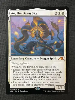 MTG Kamigawa: Neon Dynasty #2 Ao, the Dawn Sky NM - Image 1