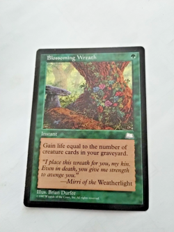MTG Blossoming Wreath Weatherlight Regular Common - Bit of Edge Wear - Pics - Image 1