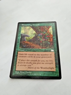 MTG Blossoming Wreath Weatherlight Regular Common - Bit of Edge Wear - Pics - Image 2