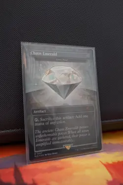 Chaos Emerald (7037) White Foil - Lotus Petal - Sonic Secret Lair - Magic MTG NM - Image 1