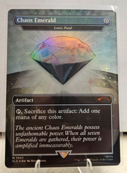 Chaos Emerald (7037) White Foil - Lotus Petal - Sonic Secret Lair - Magic MTG NM - Image 3