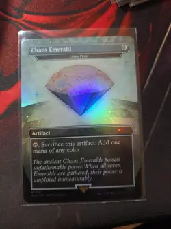 Chaos Emerald (7037) White Foil - Lotus Petal - Sonic Secret Lair - Magic MTG NM - Image 1