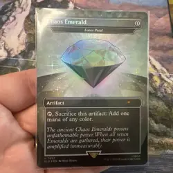 Chaos Emerald (7037) White Foil - Lotus Petal - Sonic Secret Lair - Magic MTG NM - Image 1