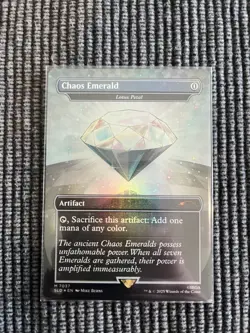 Chaos Emerald (7037) White Foil - Lotus Petal - Sonic Secret Lair - Magic MTG NM - Image 1