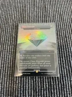 Chaos Emerald (7037) White Foil - Lotus Petal - Sonic Secret Lair - Magic MTG NM - Image 2