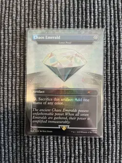 Chaos Emerald (7037) White Foil - Lotus Petal - Sonic Secret Lair - Magic MTG NM - Image 3