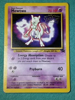 Mewtwo (1999 Kids WB Movie) - Pokemon TCG Black Star Promo No. 3 - LP - WOTC - Image 1