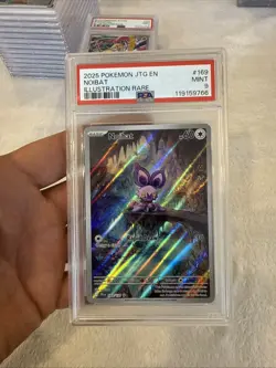 2025 POKEMON JTG EN-JOURNEY TOGETHER ILLUSTRATION RARE #169 NOIBAT PSA 9 - Image 1