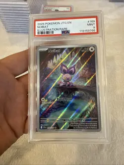 2025 POKEMON JTG EN-JOURNEY TOGETHER ILLUSTRATION RARE #169 NOIBAT PSA 9 - Image 2