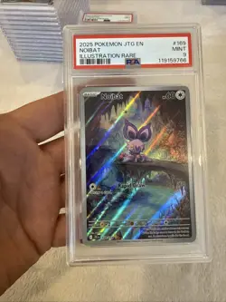 2025 POKEMON JTG EN-JOURNEY TOGETHER ILLUSTRATION RARE #169 NOIBAT PSA 9 - Image 3