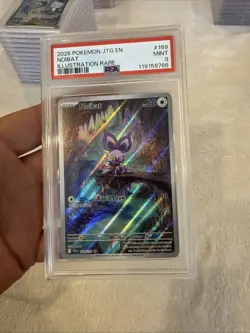 2025 POKEMON JTG EN-JOURNEY TOGETHER ILLUSTRATION RARE #169 NOIBAT PSA 9 - Image 4