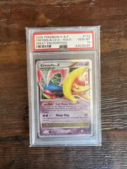 2008 Cresslia LV. X Great Encounters PSA 10 Pokemon DP Diamond & Pearl Mewtwo - Image 1