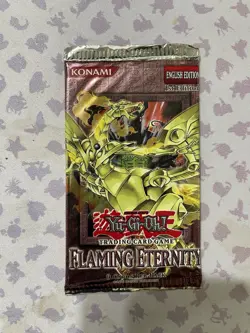 Yugioh Flaming Eternity 1st Edition Sealed BOOSTER PACK - Image 1