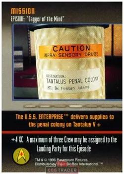 Star Trek The Card Game "Dagger of the Mind" Near-Mint/NM Rare - Image 1