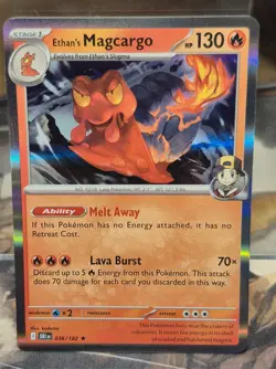 Pokemon TCG Ethan’s Magcargo NM Holo Rare 036/182 Destined Rivals Card SV - Image 1