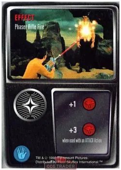 Star Trek The Card Game Phaser Rifle Fire Near-Mint/NM Rare - Image 1