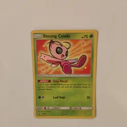 Shining Celebi Pokemon Card Time Recall Ability Leaf Step 30 HP70 - Image 2