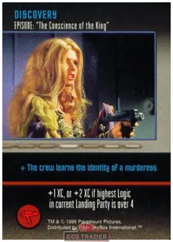 Star Trek The Card Game "The Conscience of the King" Near-Mint/NM Rare - Image 1