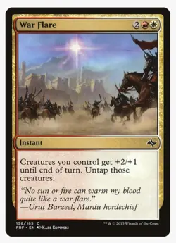 War Flare #158 Fate Reforged Magic Card With Protective Sleeve - Image 1