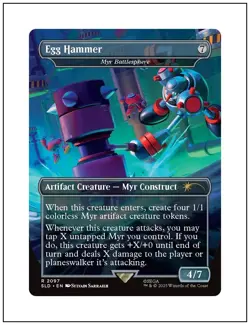 1x Egg Hammer - Myr Battlesphere, Secret Lair Sonic the Hedgehog, Magic MTG NM - Image 1