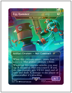 1x Egg Hammer - Myr Battlesphere, Foil, Secret Lair Sonic the Hedgehog, MTG NM - Image 1