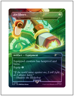 1x Air Shoes - Swiftfoot Boots, Foil, Secret Lair Sonic the Hedgehog, MTG NM - Image 1