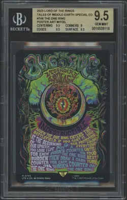 THE ONE RING Lord of the Rings Borderless Poster Foil #748 BGS 9.5 Gem Mint MTG - Image 1