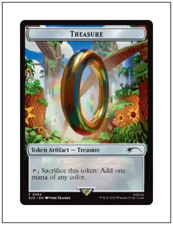 1x Treasure Token (Ring), Secret Lair Sonic the Hedgehog, Magic MTG NM - Image 1