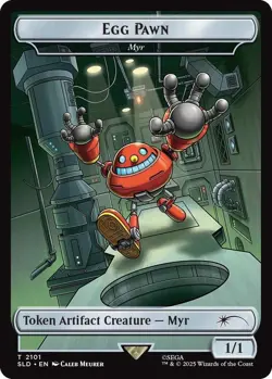 1x Egg Pawn - Myr Token, Secret Lair Sonic, Magic MTG NM - Image 1