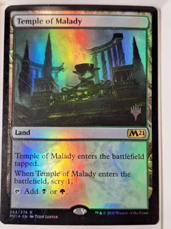 Temple of Malady - FOIL - M21 Promo Pack - Magic the Gathering MTG Nice! - Image 1