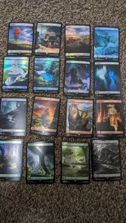 16x Final Fantasy FOIL Full Art Lands Each Varient MTG MINT - Image 1