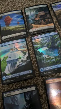 16x Final Fantasy FOIL Full Art Lands Each Varient MTG MINT - Image 2