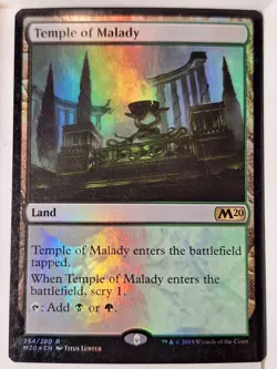 Temple of Malady - FOIL -Magic 2020 Core Set M20 - Magic the Gathering MTG Nice! - Image 1
