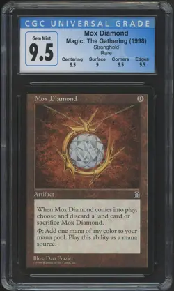 MOX DIAMOND Stronghold Rare Reserved List CGC 9.5 Gem Mint MTG [Nostalgium] - Image 1