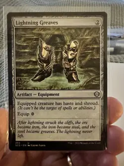 MTG Magic Lightning Greaves - Original Art - Starter Commander Deck - NM - Image 1