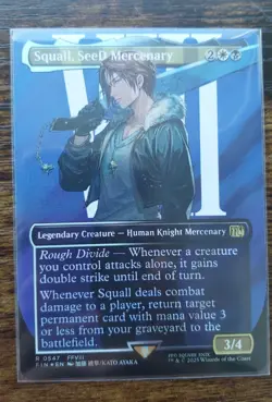 MTG - Squall, SeeD Mercenary - Borderless - Final Fantasy - Surge Foil - NM - Image 1